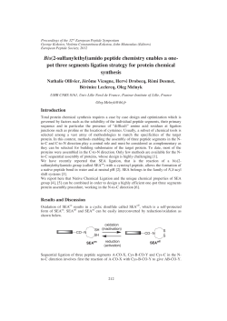 One-pot three peptide segment trategy - Oleg Melnyk