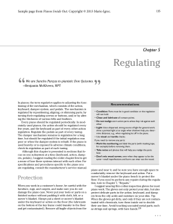 Regulating - Pianos Inside Out