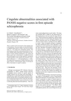 Cingulate abnormalities associated with PANSS negative