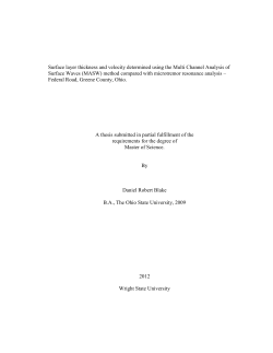 Surface layer thickness and velocity determined using the Multi