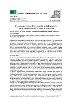 Thiocyanate Based Task-specific Ionic Liquids for Separation
