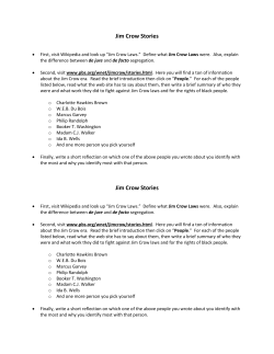 Jim Crow Stories Jim Crow Stories