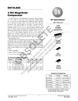 SN74LS85 4&minus;Bit Magnitude Comparator