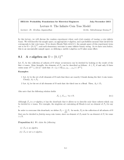 The Infinite Coin Toss Model