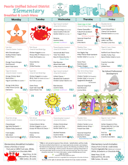 Menus - Peoria Unified School District