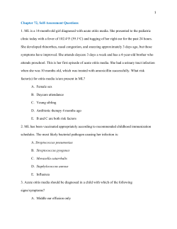 1 Chapter 72, Self-Assessment Questions 1. ML is a 14-month