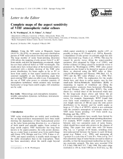 Letter to the Editor: Complete maps of the aspect sensitivity of VHF