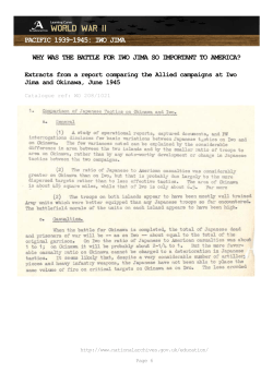 PACIFIC 1939-1945: IWO JIMA WHY WAS THE BATTLE FOR IWO