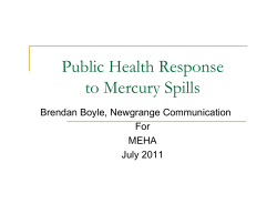 Public Health Response to Mercury Spills