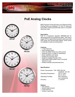 PoE Analog Clocks - BRG Precision Products
