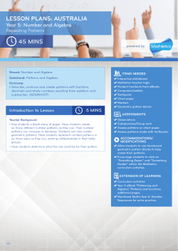 lesson plans: australia 45 mins