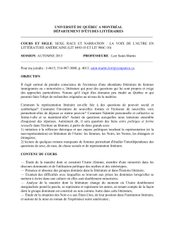 LIT849J-10 : Sexe, race et narration