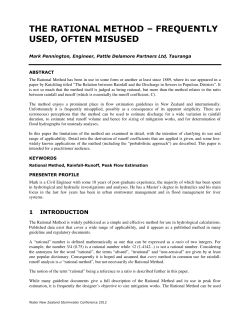 the rational method &ndash; frequently used, often