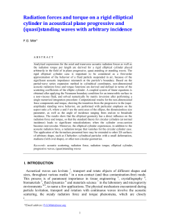 Radiation forces and torque on a rigid elliptical cylinder in acoustical