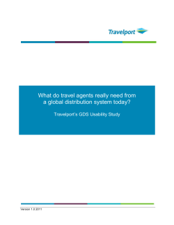 What do travel agents really need from a global distribution system