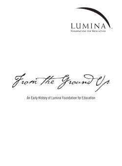 From the Ground Up - an early history of Lumina Foundation