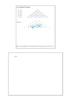 12.6 Binomial Theorem