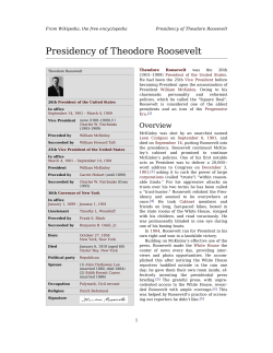 Presidency of Theodore Roosevelt