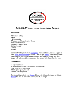 Grilled BLTT (Bacon, Lettuce, Tomato, Turkey) Burgers Ingredients