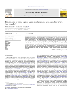 The dispersal of Homo sapiens across southern Asia: how early