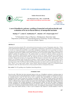 A novel bioadhesive polymer