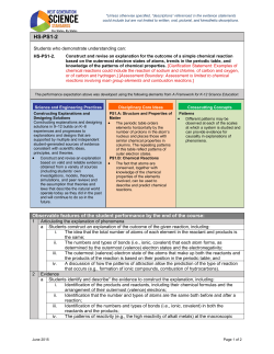 HS-PS1-2 Evidence Statements