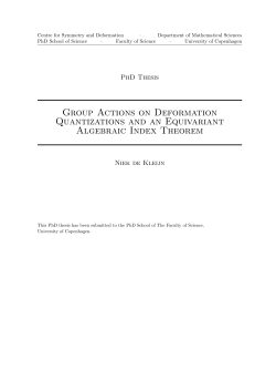 Group Actions on Deformation Quantizations and an Equivariant