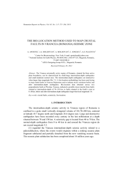 the bio-location method used to map crustal faults in vrancea