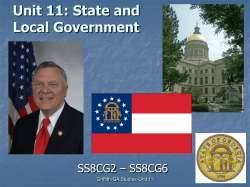 Unit 11: State and Local Government