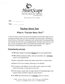 Nuclear Stress Test What is "Nuclear Stress Test?"