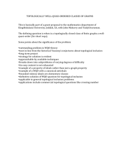 TOPOLOGICALLY WELL QUASI ORDERED CLASSES OF