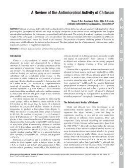 A Review of the Antimicrobial Activity of Chitosan