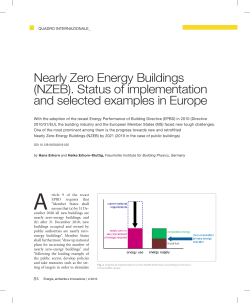 Nearly Zero Energy Buildings (NZEB). Status of implementation and