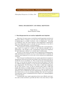 Moral Disagreement and Moral Skepticism