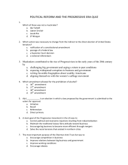 political reform and the progressive era quiz