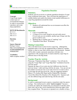 Population Densities - University of Hawaii at Hilo
