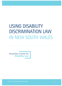 Using Disability Discrimination Law in NSW