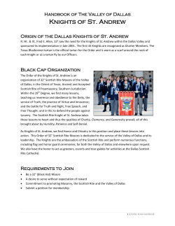 Dallas KoSA Handbook - Dallas Knights of St. Andrew