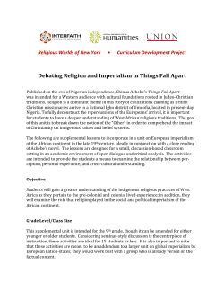 Debating Religion and Imperialism in Things Fall Apart