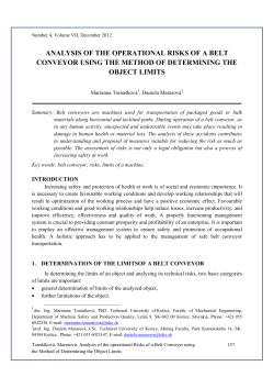 analysis of the operational risks of a belt conveyor using the method