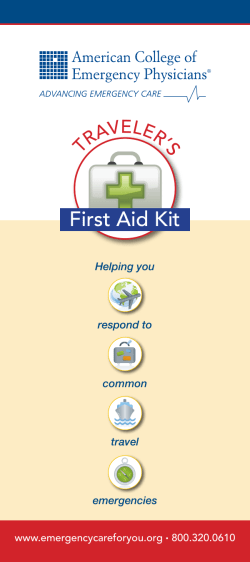 First aid Kit - Emergency Care for You