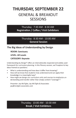 thursday, september 22 - Association of Christian Schools