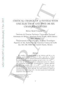 Critical charge of a system with one electron and five or six charged