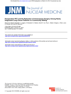 Preoperative PET and the Reduction of Unnecessary Surger