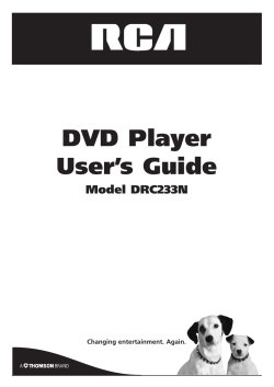 DVD Player User`s Guide