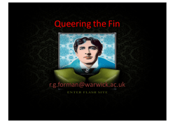 Queering the Fin - University of Warwick