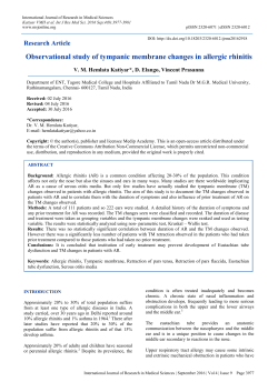 Observational study of tympanic membrane changes in allergic rhinitis