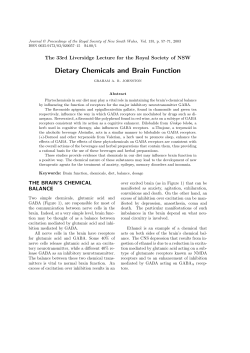 Dietary Chemicals and Brain Function