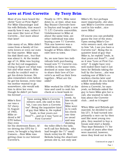 Love at First Corvette By Terry Brim