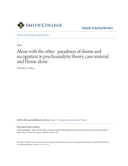 Alone with the other : paradoxes of shame and recognition in